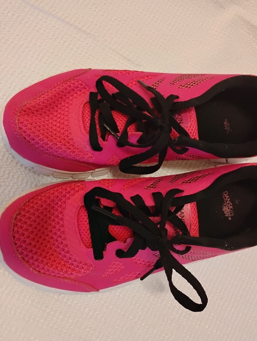Danskin Pink Athletic Sneakers with Black Laces